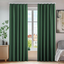 Verdunklungsvorhänge Thermo 2er Set, Waldgrün, 200x140 cm