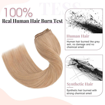 Echthaar Clip-Ins Blond 35cm – Remy Hair, Volle Länge