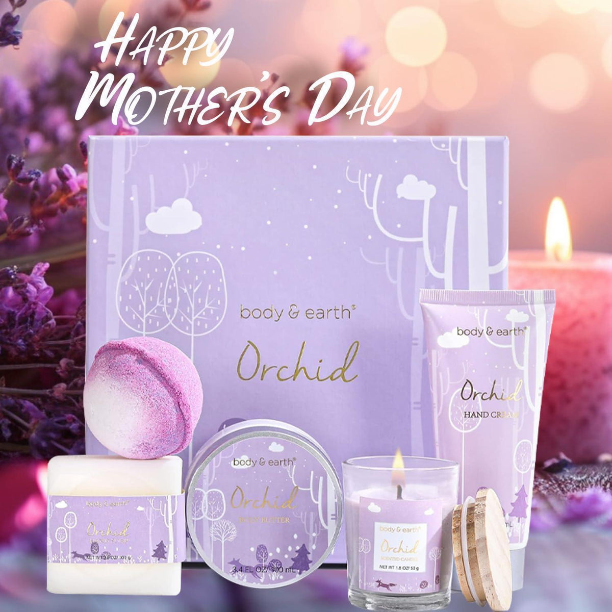 Geschenkbox Orchideenduft – 5tlg. Beauty Set für Frauen