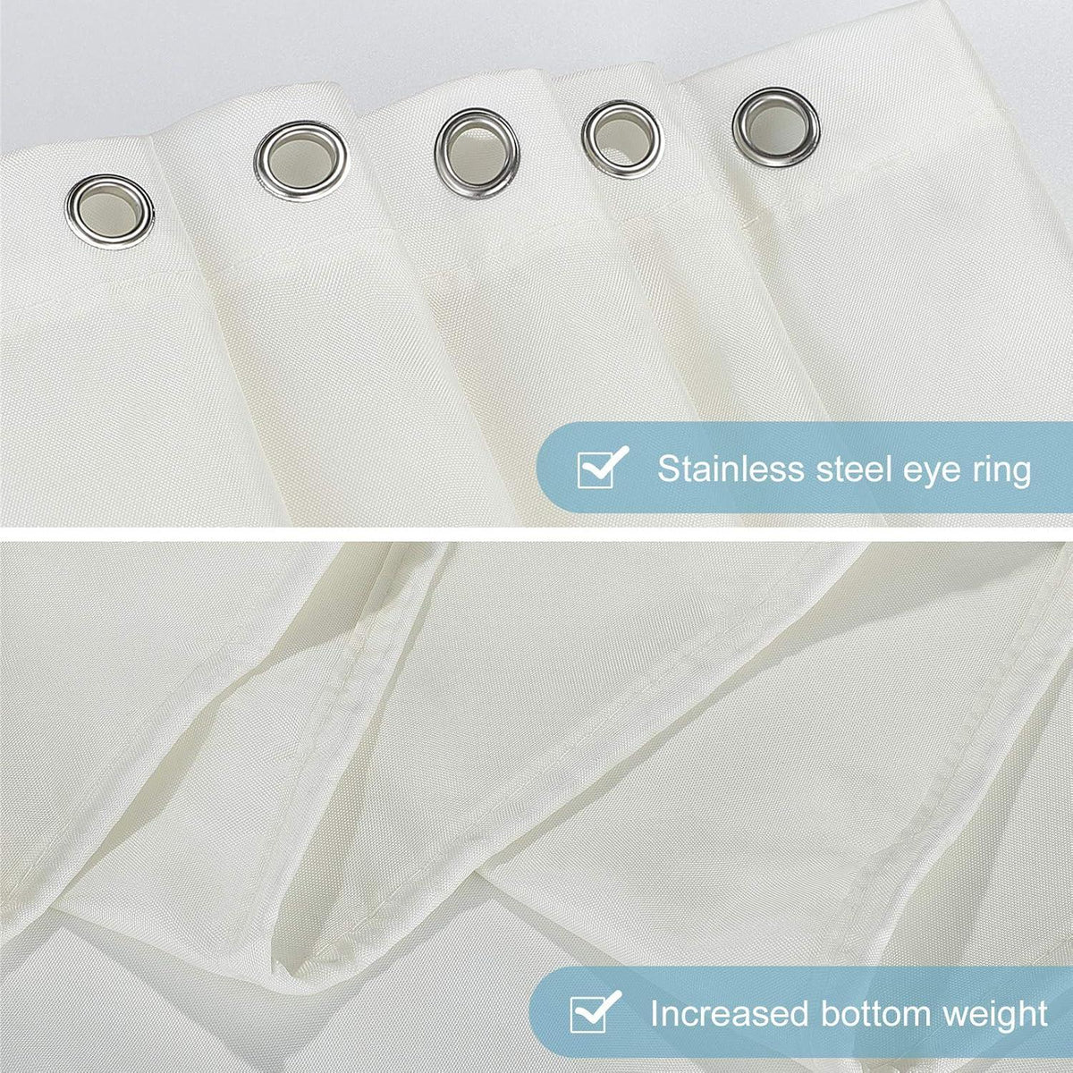 Duschvorhang Textil Polyester 120x180 Wasserabweisend