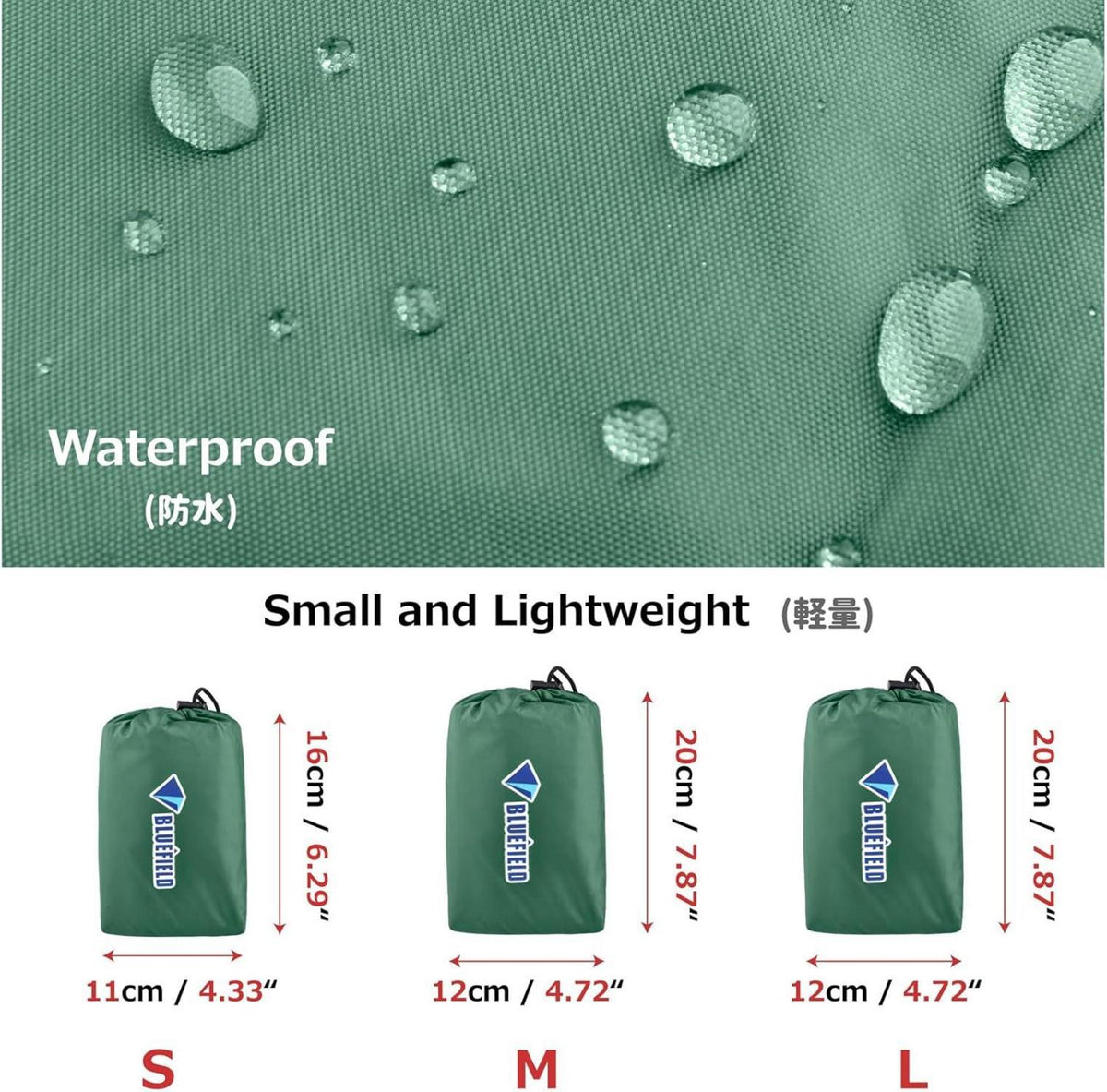 Wasserdichte Zeltplane Tarp Hängematte Camping Picknick Sandstrand Schutz S 1.5x2.2m Grün