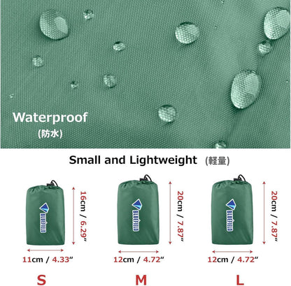 Wasserdichte Zeltplane Tarp Hängematte Camping Picknick Sandstrand Schutz S 1.5x2.2m Grün