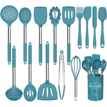 15-teiliges Silikon-Küchenutensilien-Set Spülmaschinenfest
