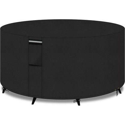 Runder Gartentisch Abdeckung 200x80cm, wasserdicht & winddicht, schwarz