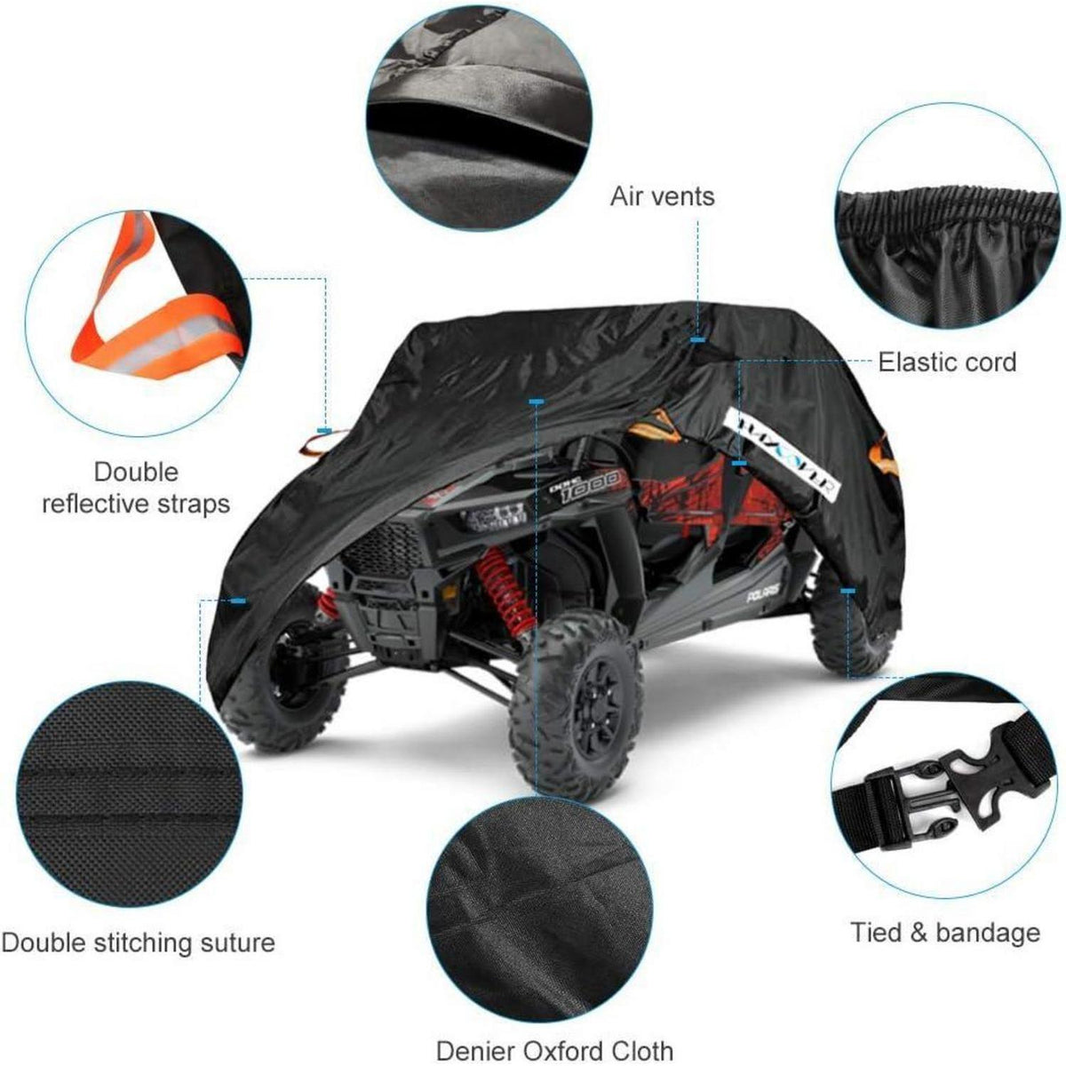 UTV-Abdeckung wasserdicht 300D Oxford für 4-6 Personen