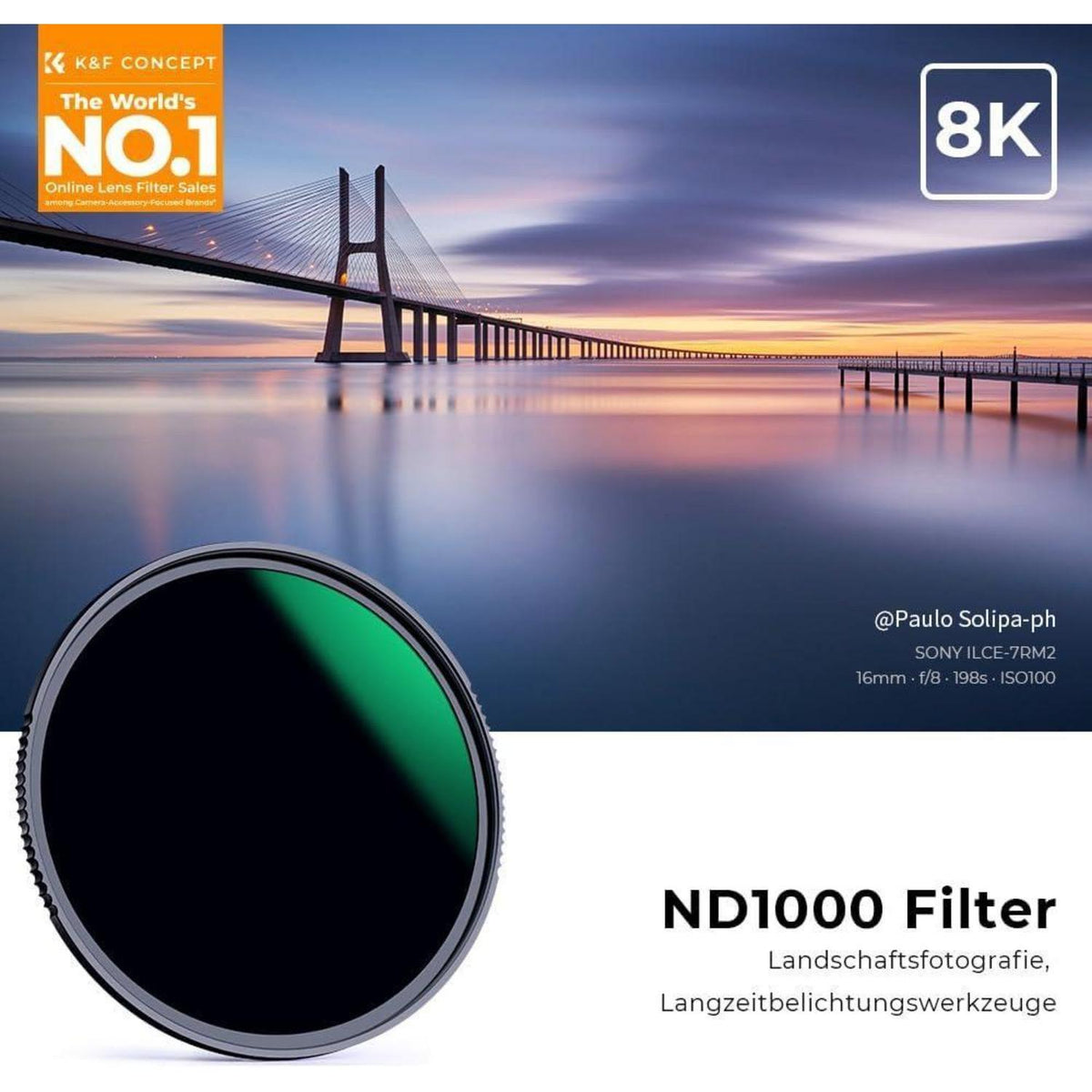 86mm ND1000 Graufilter 10 Blendenstufen Slim