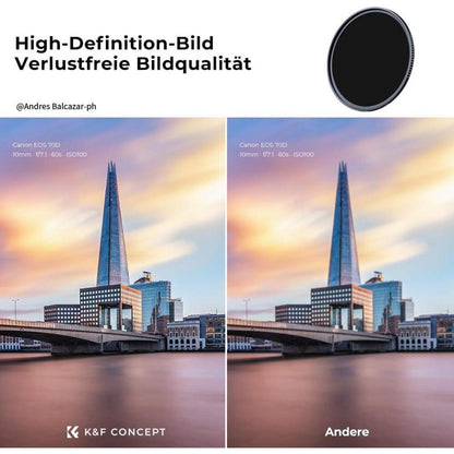 86mm ND1000 Graufilter 10 Blendenstufen Slim