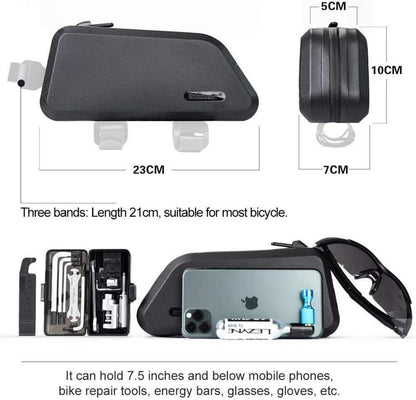 Fahrradtasche Rahmen 1.5L Wasserdicht Schwarz TPU Hartschale