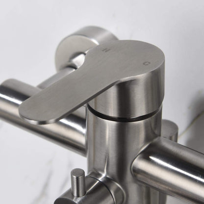 Wandarmatur Küche Edelstahl 360° drehbar mit Spritzpistole