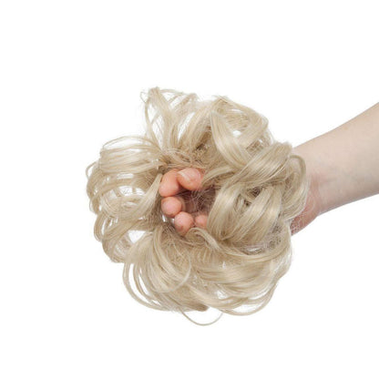 Voluminöses Haarverlängerung Haargummi Aschblond Mix