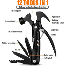 BIIB Multitool Hammer 12-in-1 Camping Geschenk für Männer