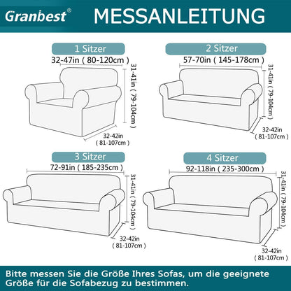 Elastischer Sofabezug 2-Sitzer Weinrot | Modern & Schutz für Wohnzimmer