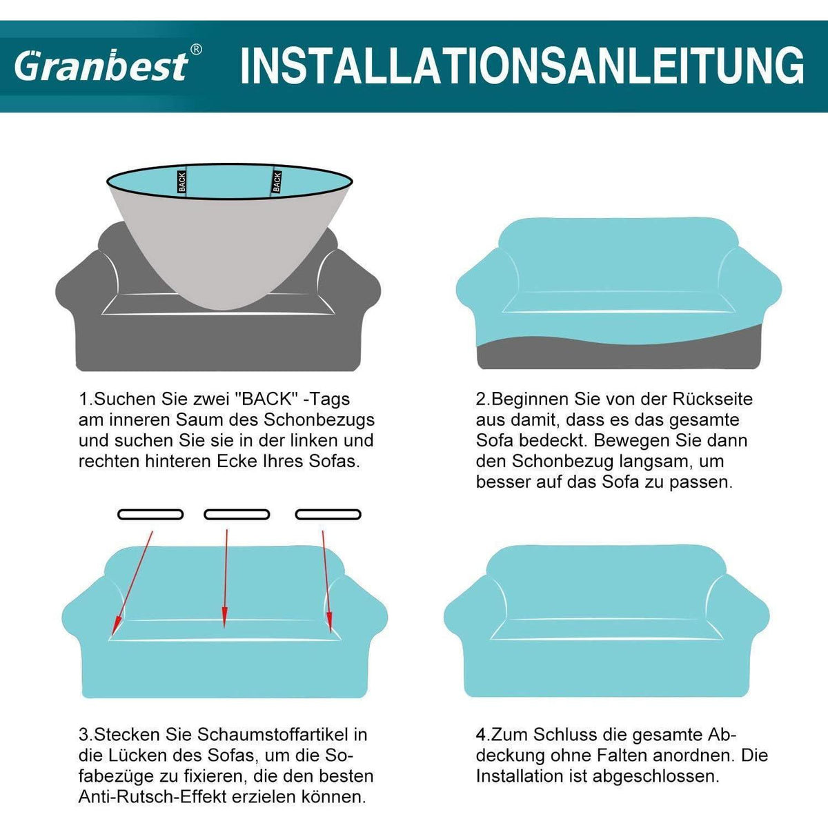 Elastischer Sofabezug 2-Sitzer Weinrot | Modern & Schutz für Wohnzimmer