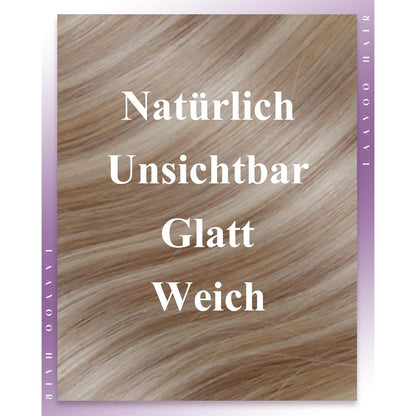 Blond Echthaar Micro Weft Extensions 55cm #18/613