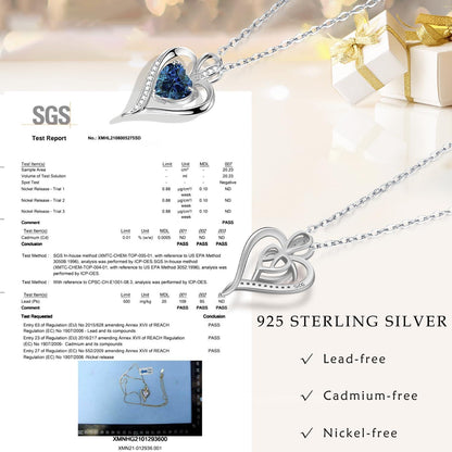 Silber Herz Halskette Damen 925 Sterling Silber Geschenk