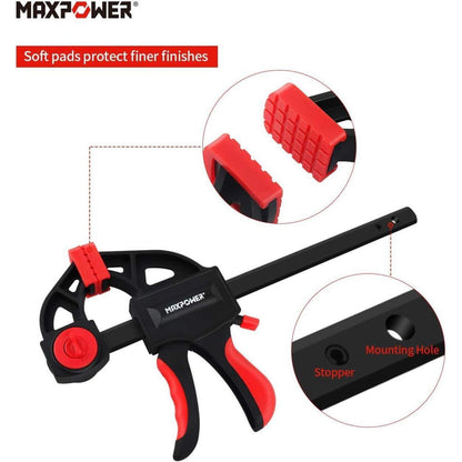 Einhandzwingen Set 600 mm 4 Stück für Holzbearbeitung