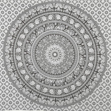 Mandala Wandteppich Baumwolle Grau 230x213 cm