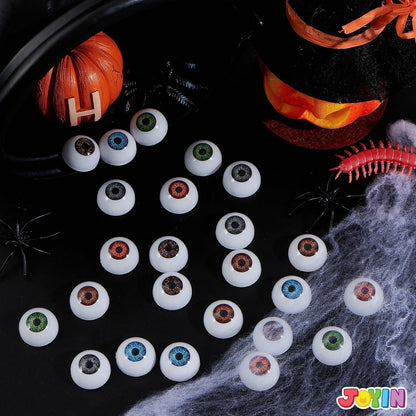 Halloween Deko: 24 Stück gruselige Augen, halbrundhohl