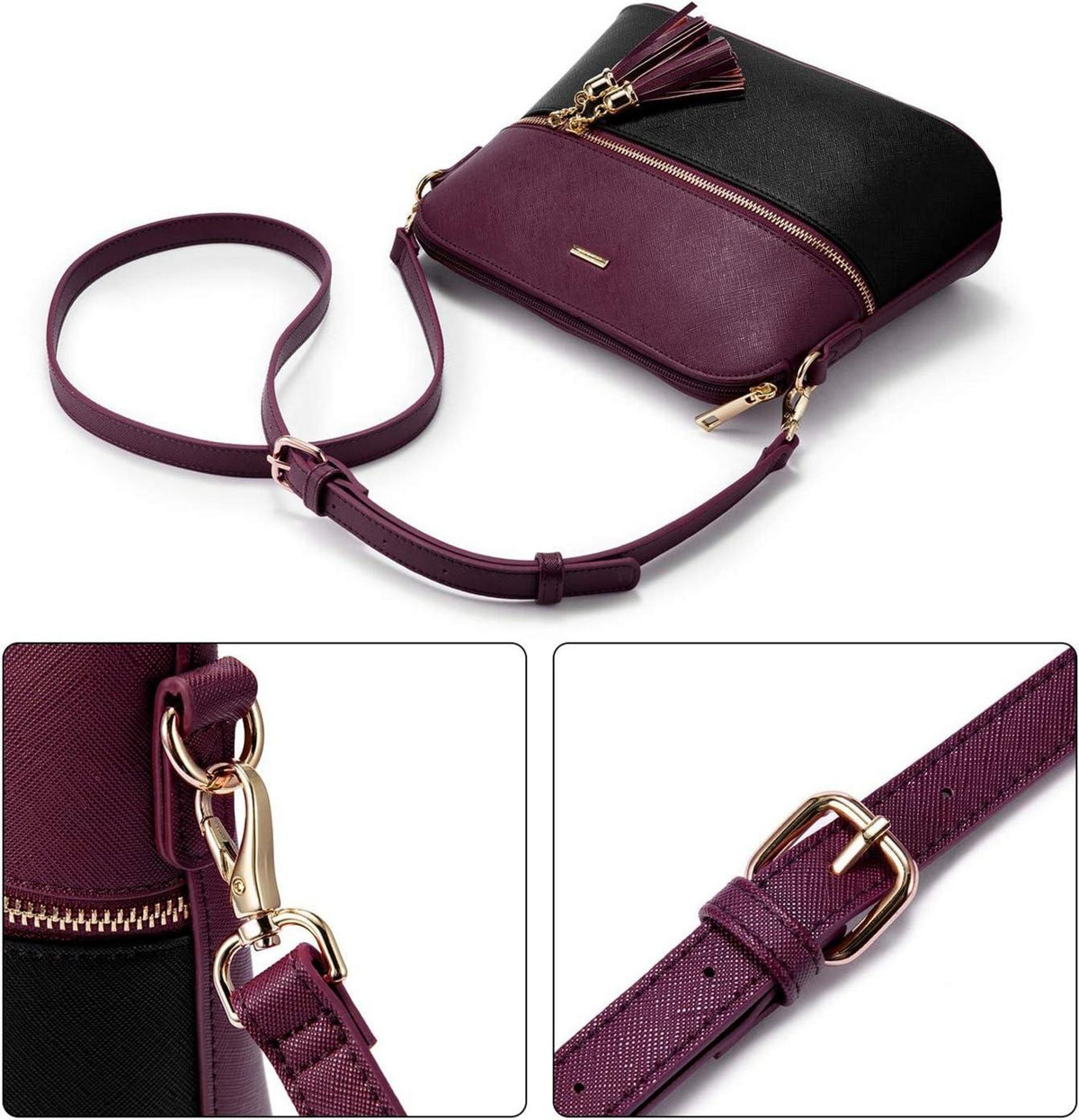 LOVEVOOK 3pcs Set Handtasche Damen Schultertasche Tasche Henkeltasche Umhängetasche