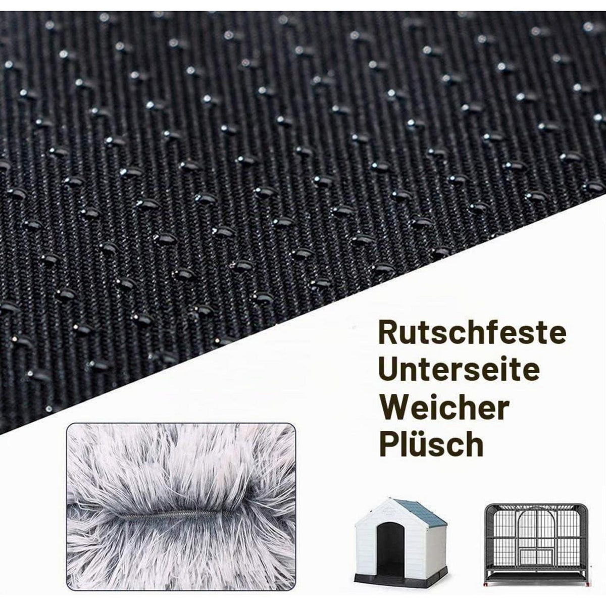 Flauschiges Hundebett Orthopädisch Grau 120cm