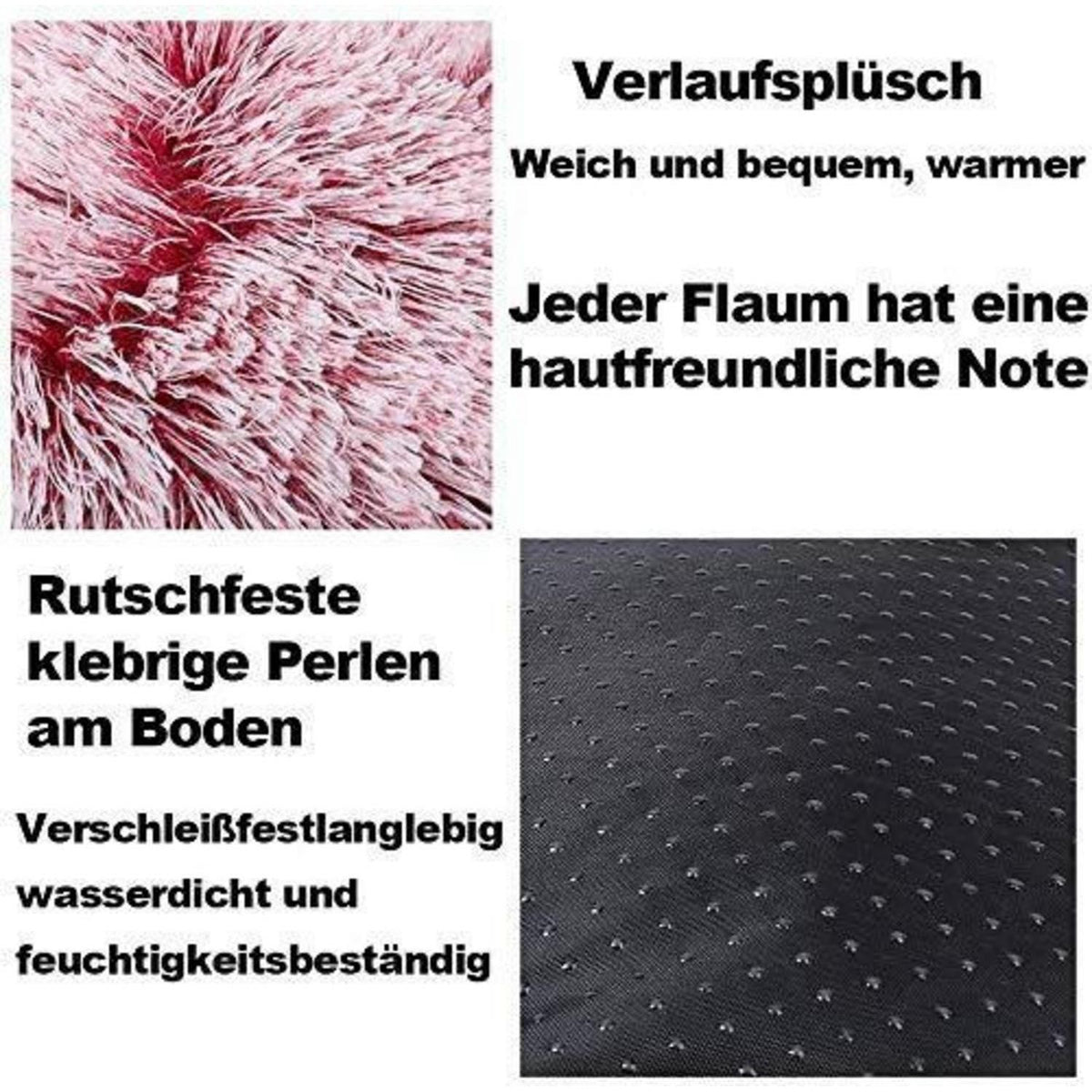 Flauschiges Hundebett Orthopädisch Ø 110cm Rosa