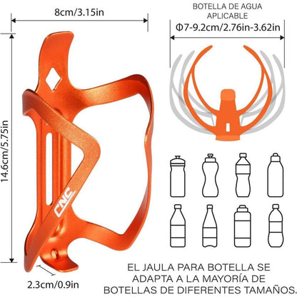 CNC Fahrrad Flaschenhalter Set (2x) Orange