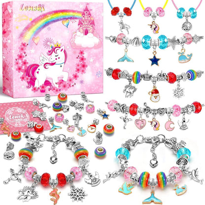 Lenski Mädchen Armband Bastelset 64-teilig DIY Geschenkbox