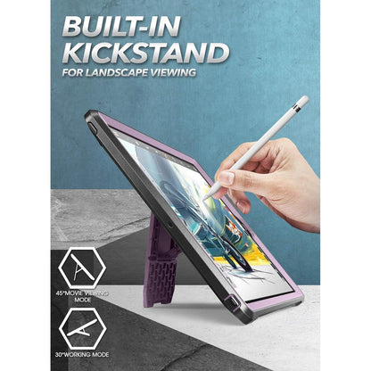 Schutzhülle für iPad 10.2 Zoll mit Ständer & Gürtelclip (Lila)