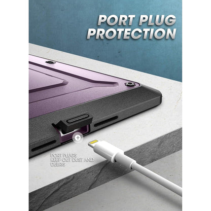 Schutzhülle für iPad 10.2 Zoll mit Ständer & Gürtelclip (Lila)