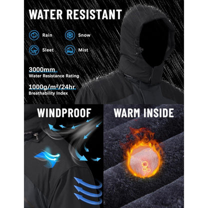 Herren Winterjacke wasserdicht & winddicht mit Fleece-Futter