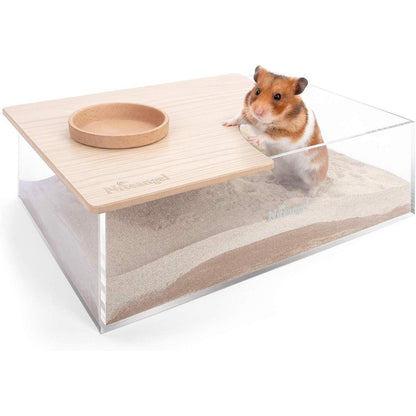 Acryl Sandbad für Kleintiere, rechteckig, Burlywood