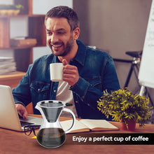 Pour Over Kaffeemaschine mit Glaskaraffe Handfilter