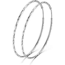 925 Sterling Silber Kreis Creolen 40mm für Damen