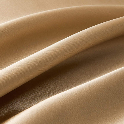Satin Bettwäsche Set 135x200cm - Goldfarben, 4-teilig