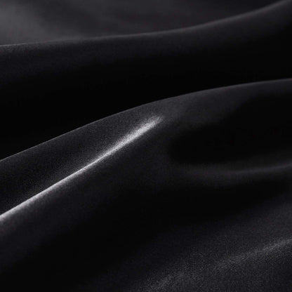 Satin Bettwäsche Set 135x200 cm Schwarz 4-teilig