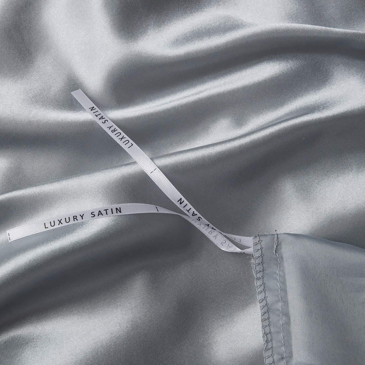 Satin Bettwäsche Set 135x200cm Grau 4-teilig