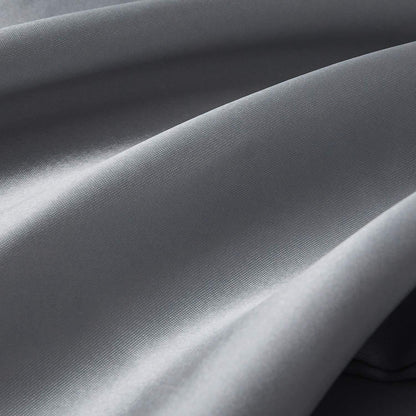 Satin Bettwäsche Set 135x200cm Grau 4-teilig