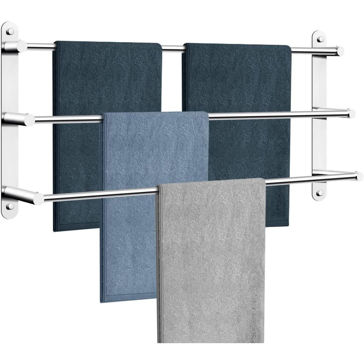 3-stöckige Handtuchstange 80cm Edelstahl ohne Bohren
