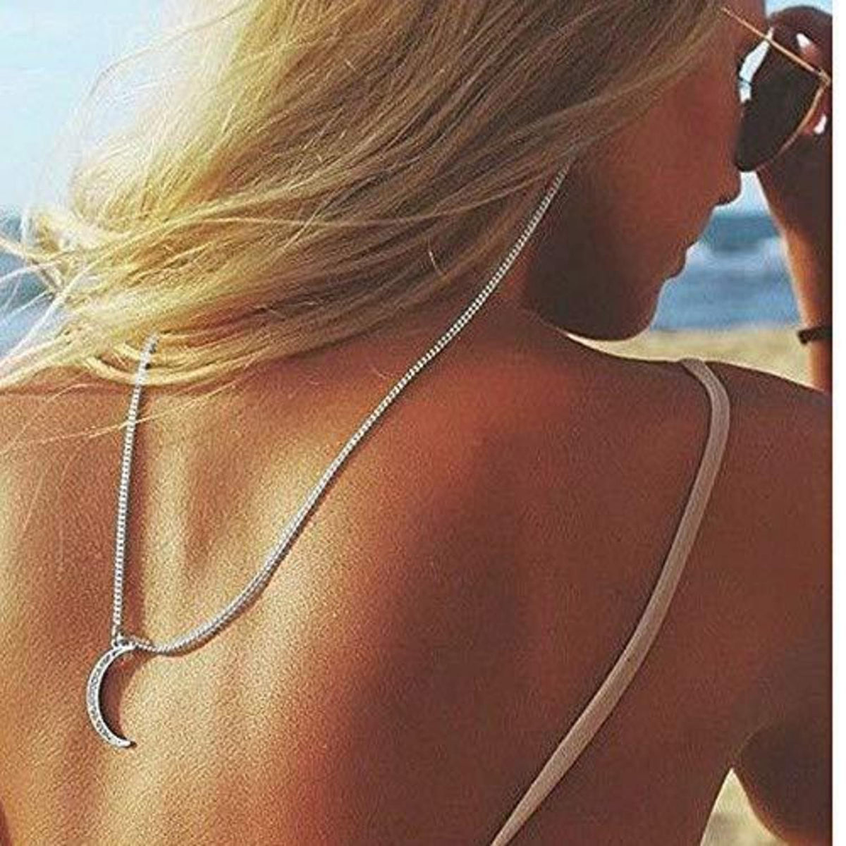 Boho Brillenketten mit Strass-Mond - Rutschfest & Geschenkverpackt