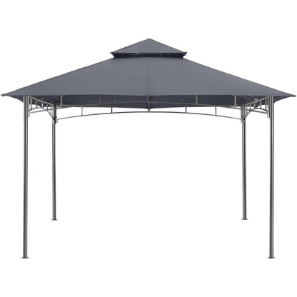 2,5x2,5m Gartenpavillon mit Doppeldach, Dunkelgrau
