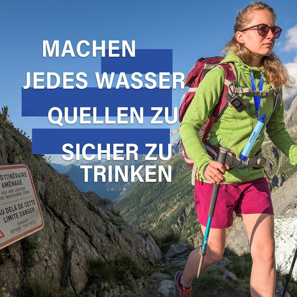 Tragbarer Wasserfilter für Outdoor – 1500 Liter Kapazität