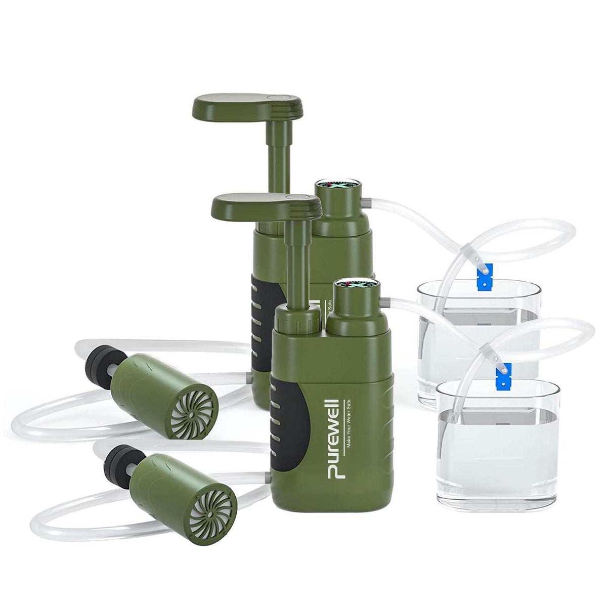 Tragbarer Wasserfilter mit Pumpe – Outdoor Survival 0.01 Mikron