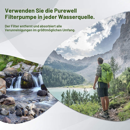 Tragbarer Wasserfilter mit Pumpe – Outdoor Survival 0.01 Mikron