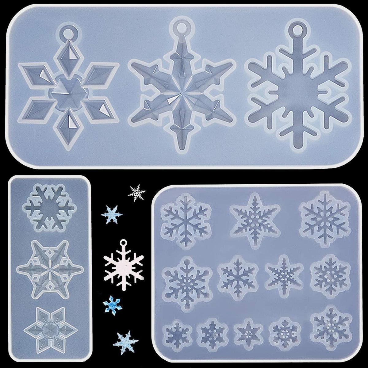 Schneeflocken Silikonformen Weihnachten Harzformen Geschenk