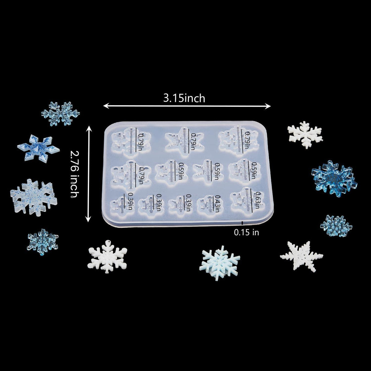 Schneeflocken Silikonformen Weihnachten Harzformen Geschenk
