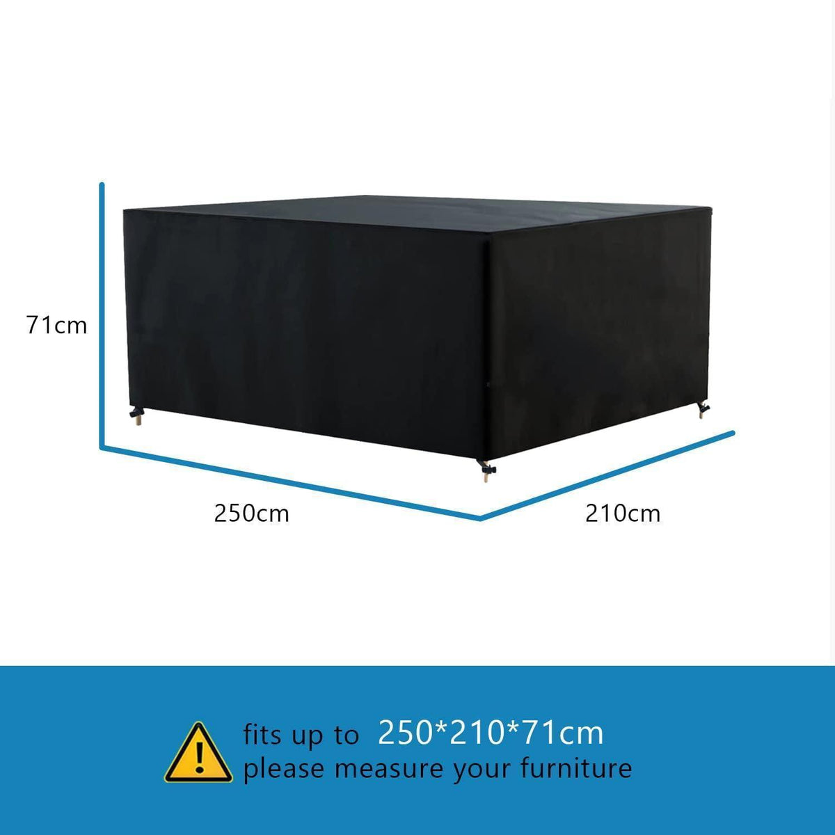 Gartenmöbel Abdeckung 250x210x71cm – Wasserdicht & UV-Schutz