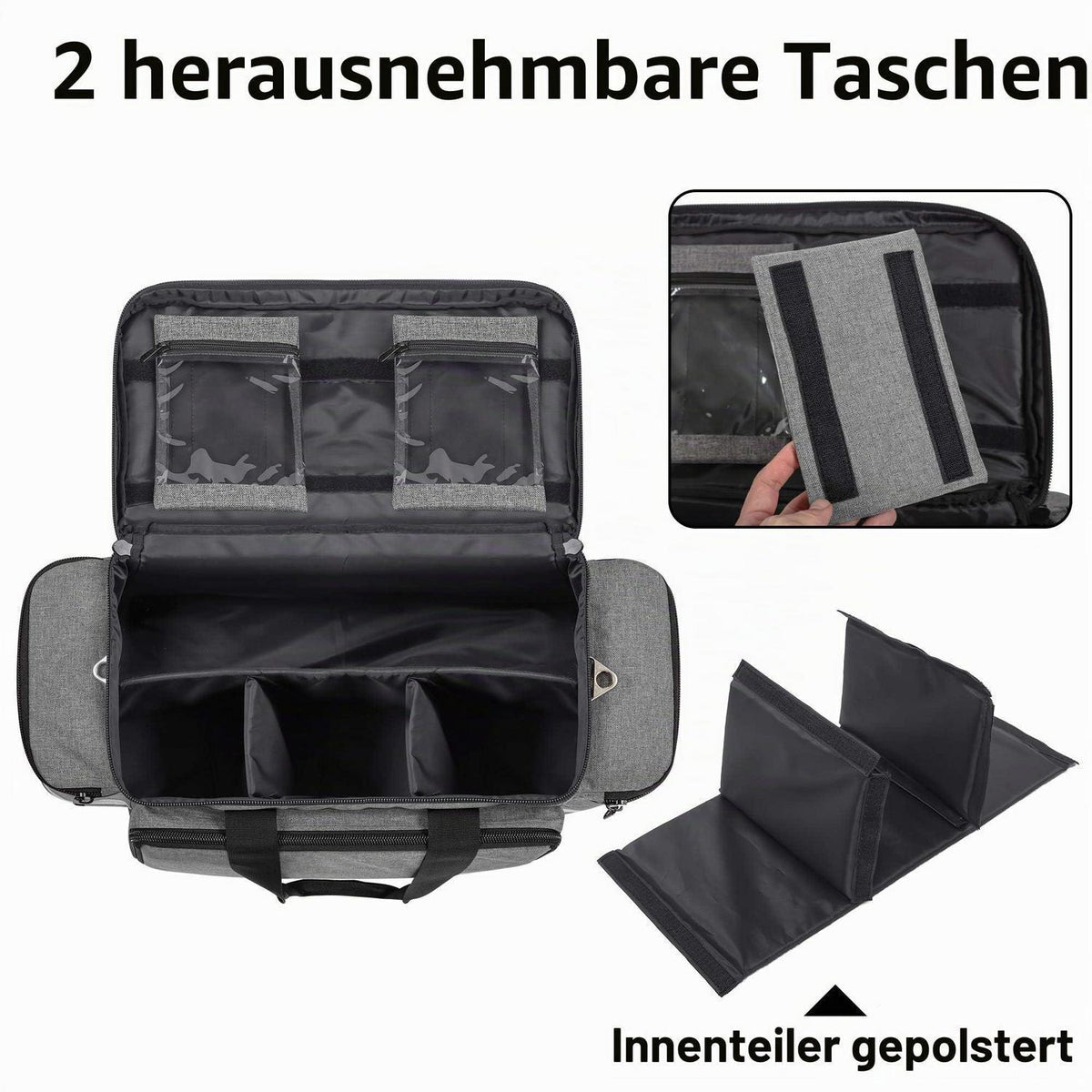 Professionelle Notfalltasche für Rettungskräfte – Grau