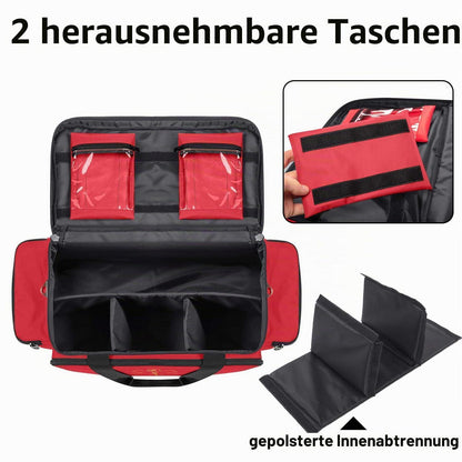 Professionelle Notfalltasche für Rettungskräfte – Rot