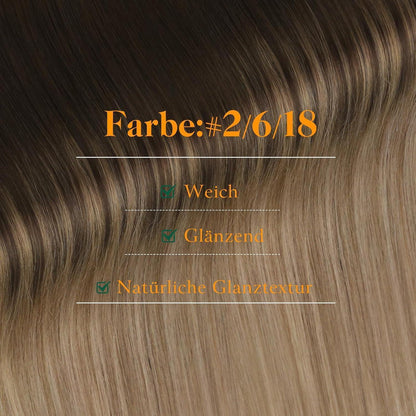 Echthaar Tape Extensions Blond Ombre 50cm