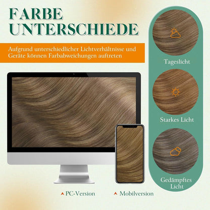 Echthaar Tape Extensions Blond Ombre 50cm